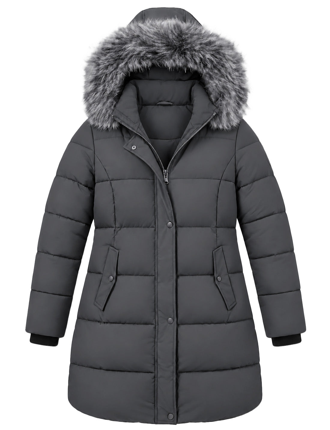 Heting Women's Plus Size Thick Puffer Parka | Quilted Warm Winter Coat with Hood for Cold Weather