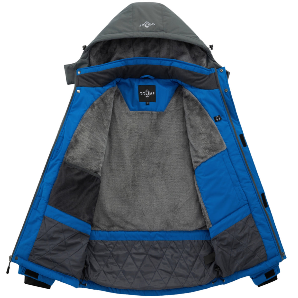 Heting Men's Waterproof Ski Jacket | Fleece Lined Winter Snow Coat with Hood for Cold Weather