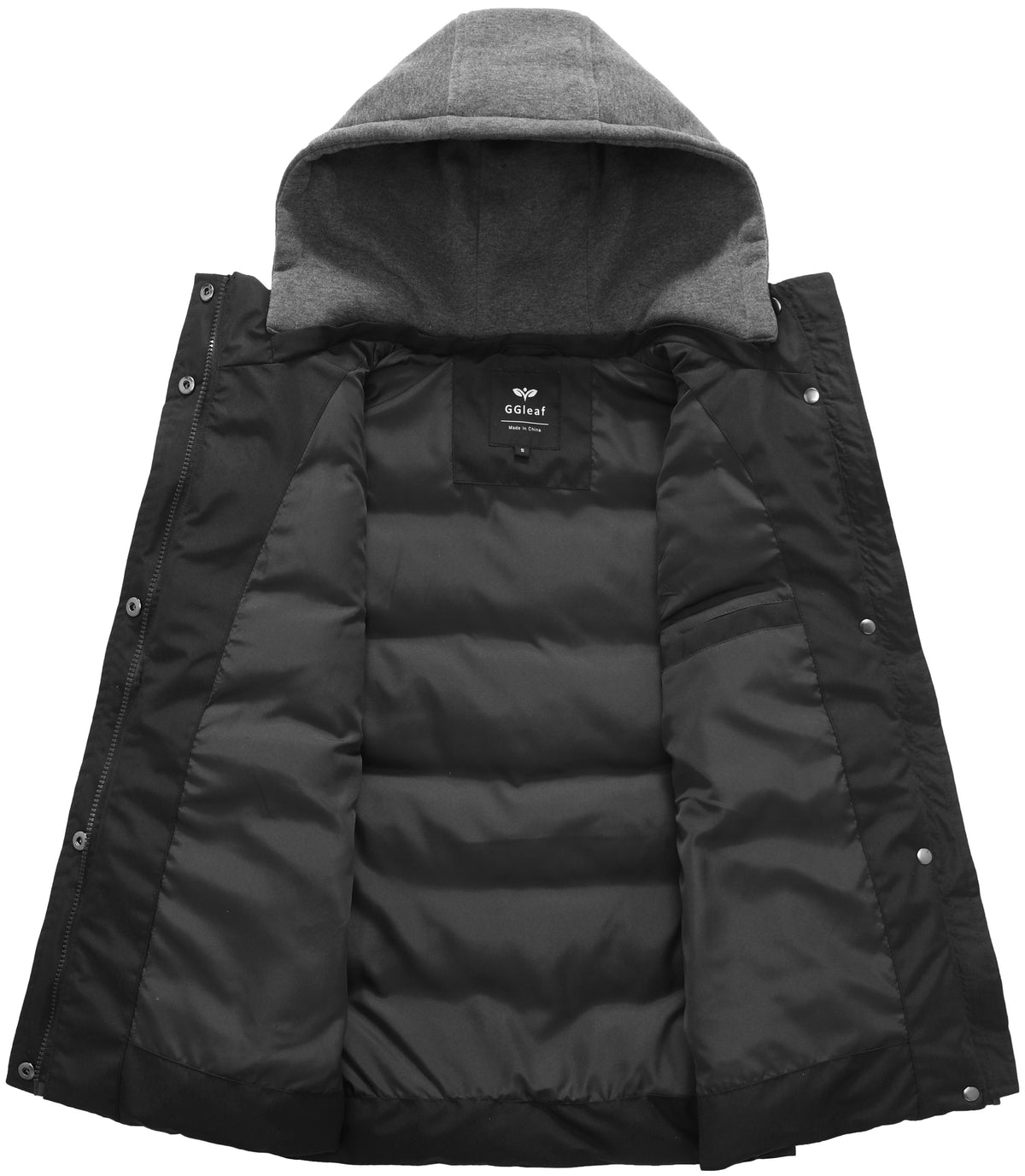 Heting Men's Thick Padded Hooded Vest, Water Resistant Sleeveless Puffer for Casual Winter