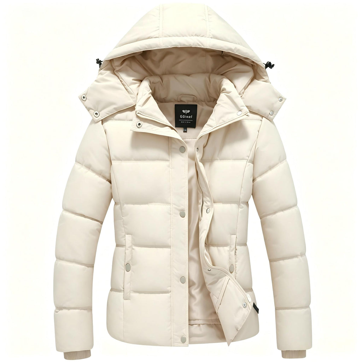 Heting Women's Quilted Puffer Jacket with Removable Hood, Winter Warm Snow Coat for Outdoor