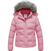 Heting Women's Hooded Warm Winter Coat Quilted Thicken Puffer Jacket with Removable Fur Hood