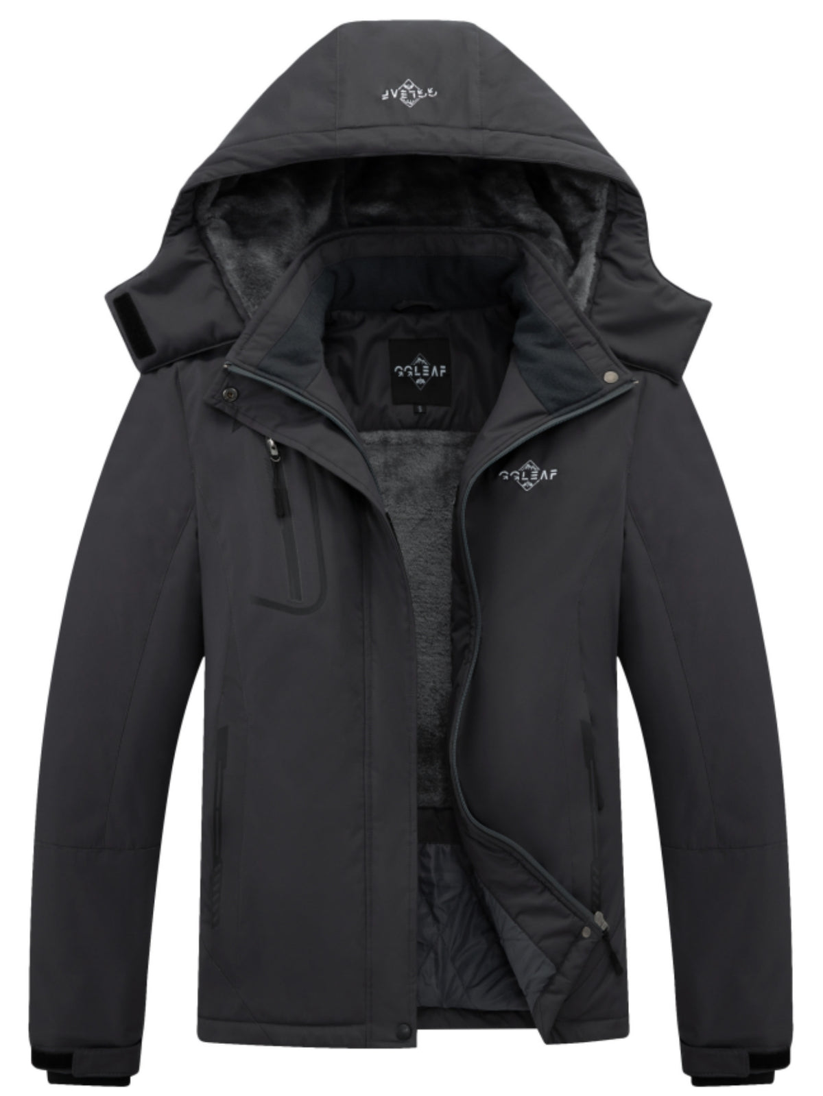 Heting Women's Insulated Ski Jacket Hardshell Waterproof Windproof Trekking Jacket, Adjustable Hood & Hem