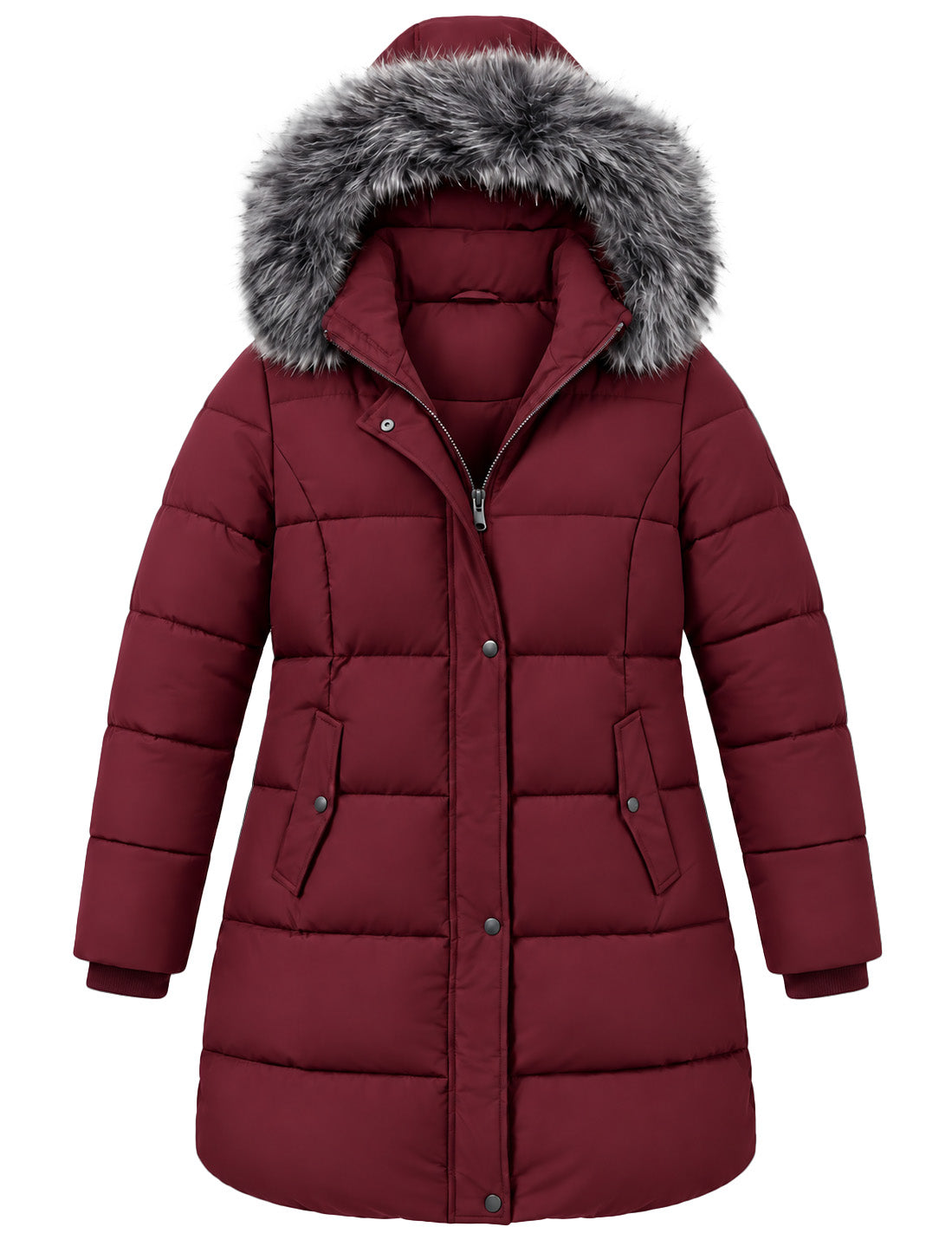 Heting Women's Plus Size Thick Puffer Parka | Quilted Warm Winter Coat with Hood for Cold Weather