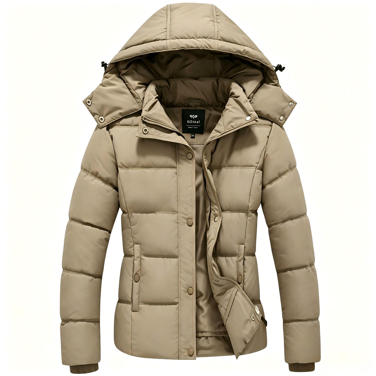 Heting Women's Quilted Puffer Jacket with Removable Hood, Winter Warm Snow Coat for Outdoor