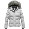 Heting Women's Hooded Warm Winter Coat Quilted Thicken Puffer Jacket with Removable Fur Hood