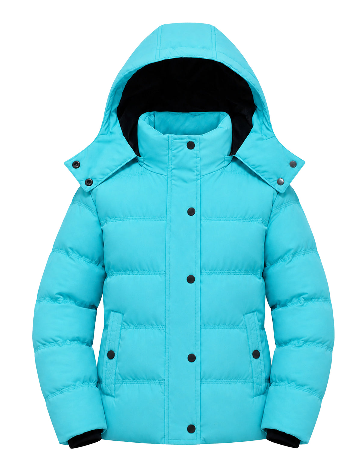 Heting Girl's Windproof & Water Resistant Puffer Coat, Thick Quilted Warm Winter Jacket with Hood for Kids