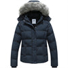 Heting Women's Hooded Warm Winter Coat Quilted Thicken Puffer Jacket with Removable Fur Hood