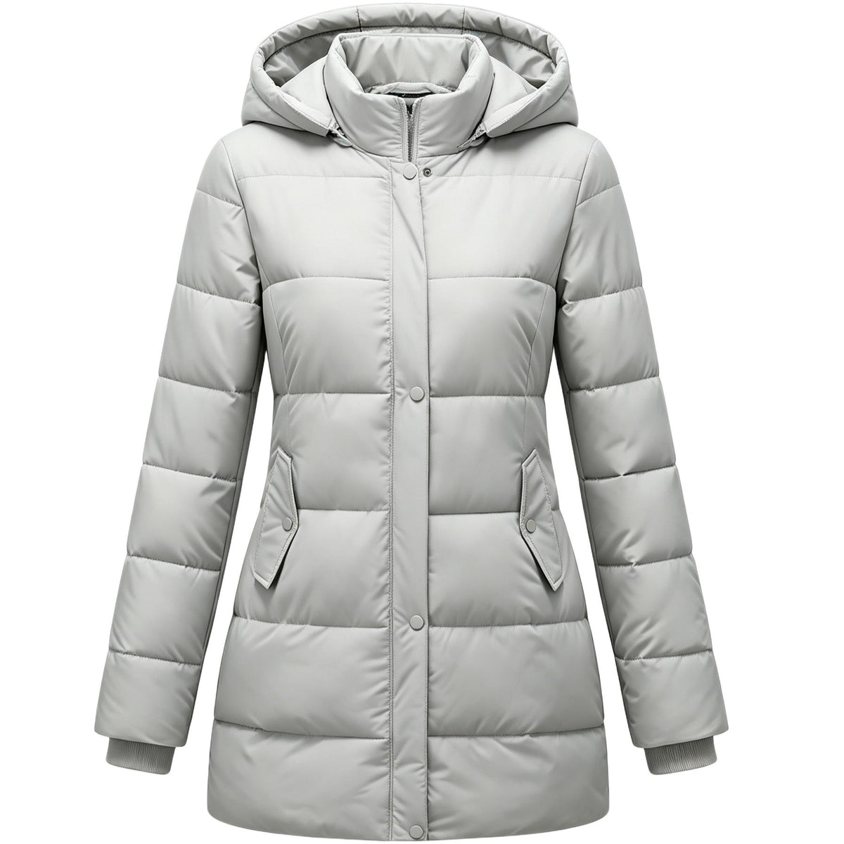 Heting Women's Winter Thicken Puffer Coat, Fashion Long Snow Jacket with Removable Hood | Warm Quilted Parka