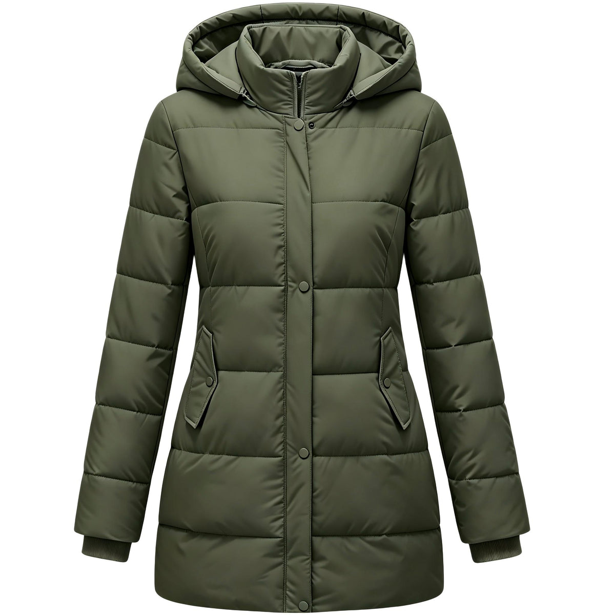 Heting Women's Winter Thicken Puffer Coat, Fashion Long Snow Jacket with Removable Hood | Warm Quilted Parka