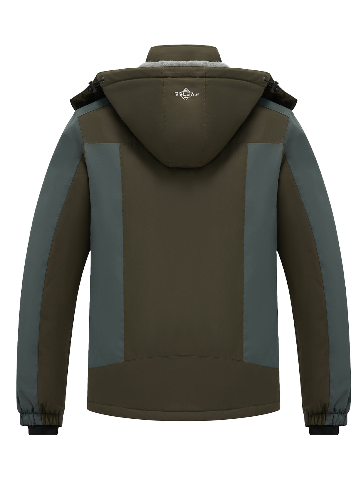 Heting Men's Polar Fleece Climbing Jacket, Softshell Waterproof Breathable Ski Coat, Drawcord Adjustable Hood