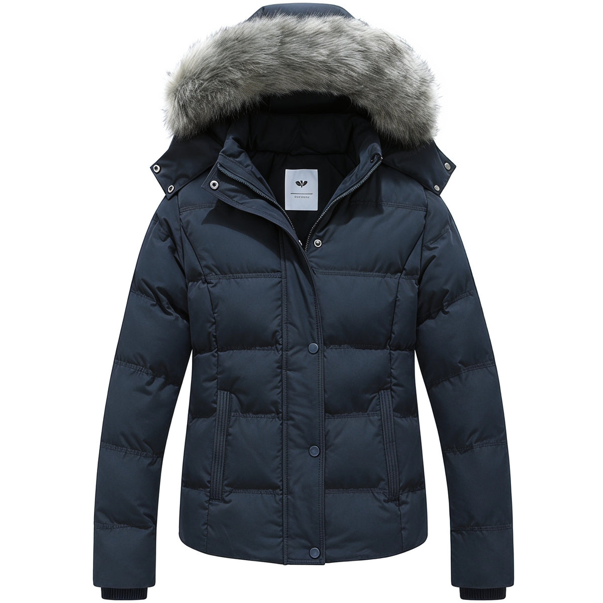Heting Women's Hooded Warm Winter Coat Quilted Thicken Puffer Jacket with Removable Fur Hood