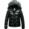 Heting Women's Hooded Warm Winter Coat Quilted Thicken Puffer Jacket with Removable Fur Hood