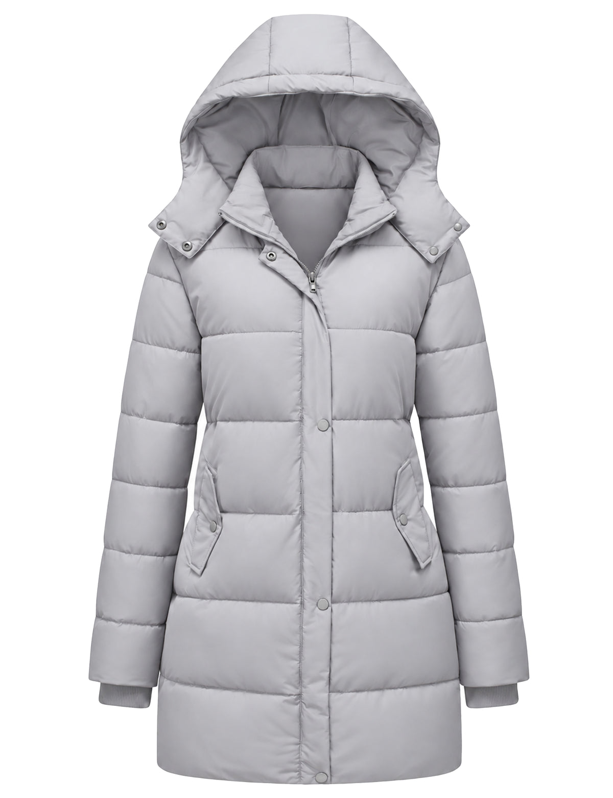 Heting Women's Winter Thicken Puffer Coat, Fashion Long Snow Jacket with Removable Hood | Warm Quilted Parka