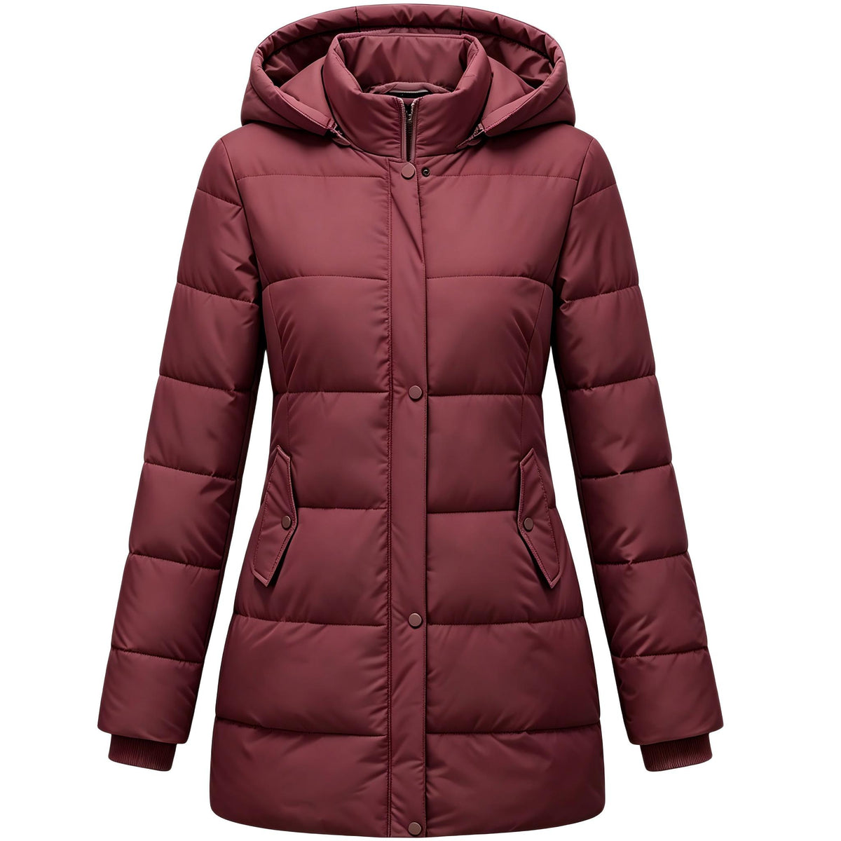 Heting Women's Winter Thicken Puffer Coat, Fashion Long Snow Jacket with Removable Hood | Warm Quilted Parka
