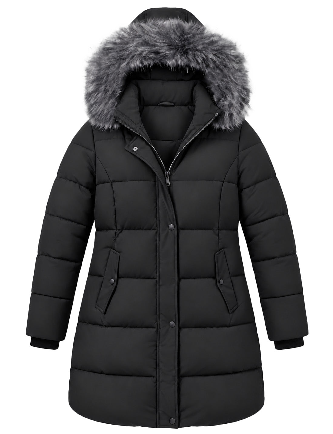 Heting Women's Plus Size Thick Puffer Parka | Quilted Warm Winter Coat with Hood for Cold Weather