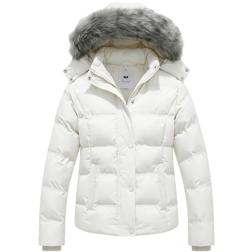 Heting Women's Hooded Warm Winter Coat Quilted Thicken Puffer Jacket with Removable Fur Hood