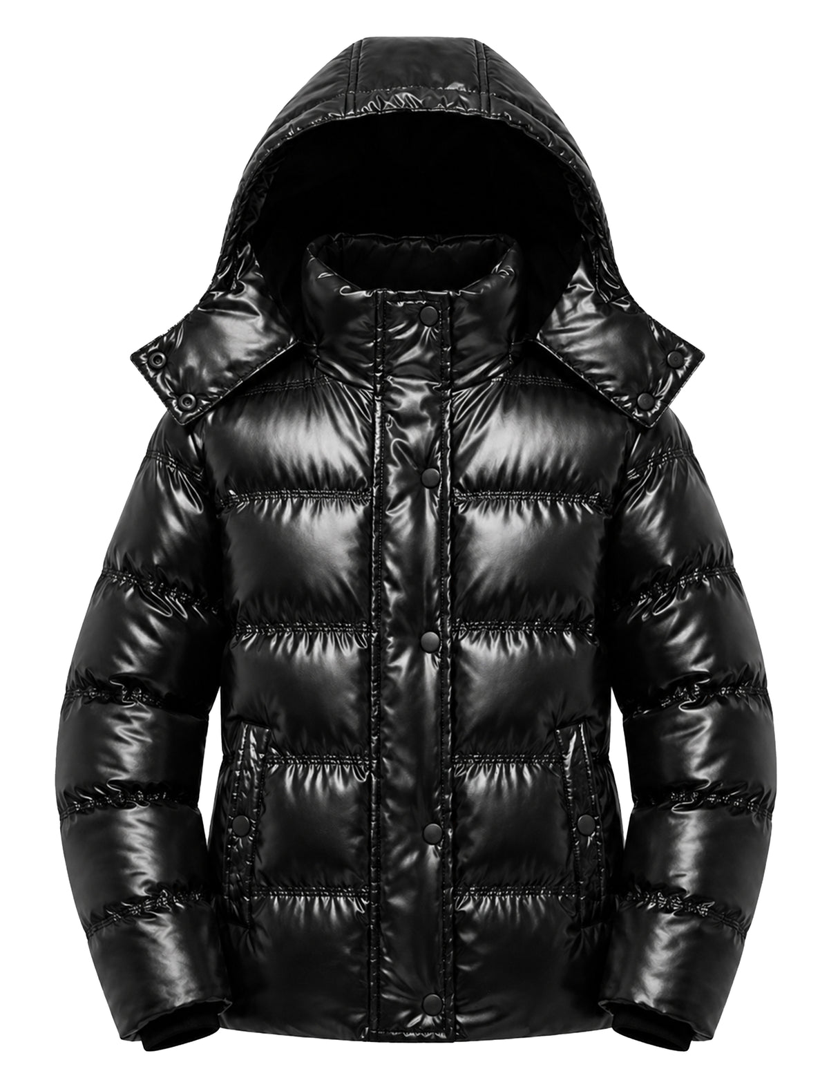 Heting Girl's Windproof & Water Resistant Puffer Coat, Thick Quilted Warm Winter Jacket with Hood for Kids