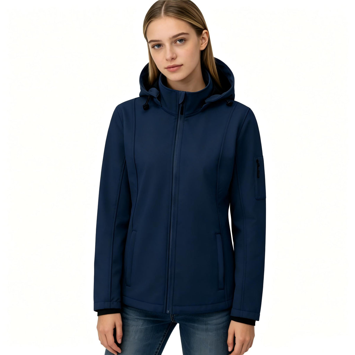 Heting Women’s Waterproof Hooded Softshell Jacket – Lightweight Insulated Windproof Spring Coat for Outdoor Hiking