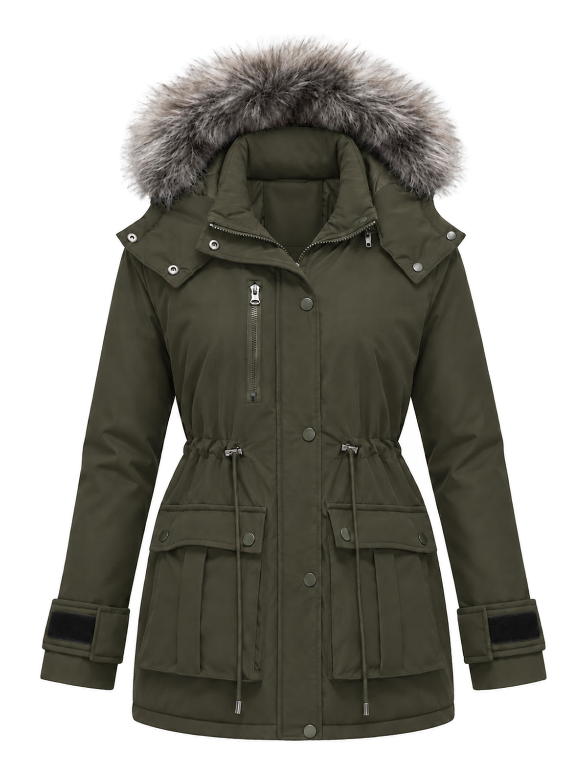 Heting Women's Quilted Winter Coat, Warm Puffer Jacket Thicken Parka with Removable Hood