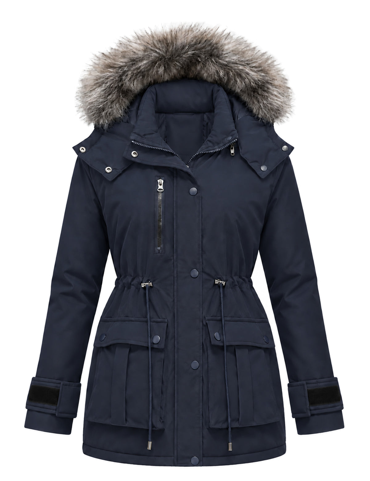 Heting Women's Quilted Winter Coat, Warm Puffer Jacket Thicken Parka with Removable Hood