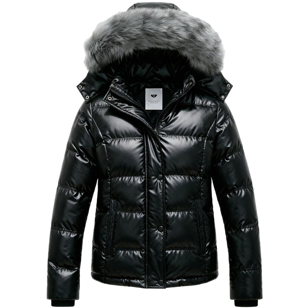 Heting Women's Hooded Warm Winter Coat Quilted Thicken Puffer Jacket with Removable Fur Hood