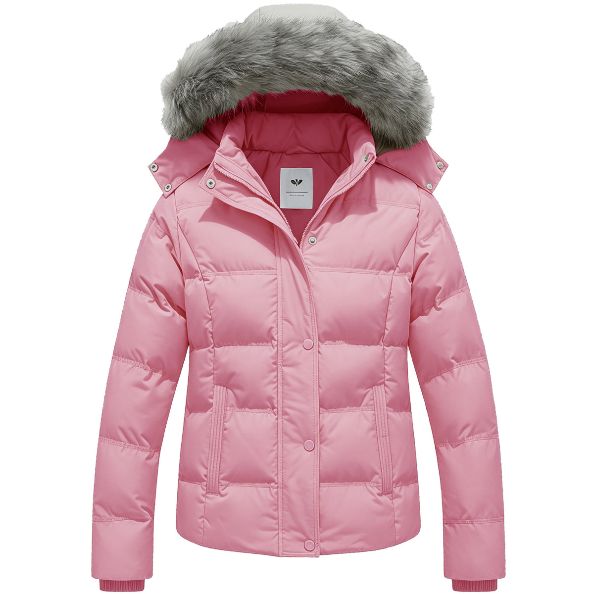Heting Women's Hooded Warm Winter Coat Quilted Thicken Puffer Jacket with Removable Fur Hood