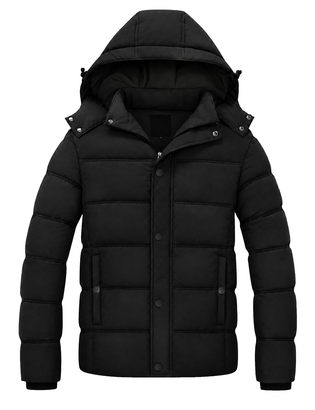 Heting Men's Water Repellent Winter Jacket, Thicken Quilted Puffer Coat Insulated with Hood for Cold Weather