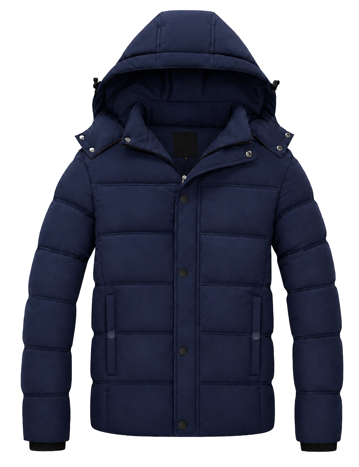Heting Men's Water Repellent Winter Jacket, Thicken Quilted Puffer Coat Insulated with Hood for Cold Weather
