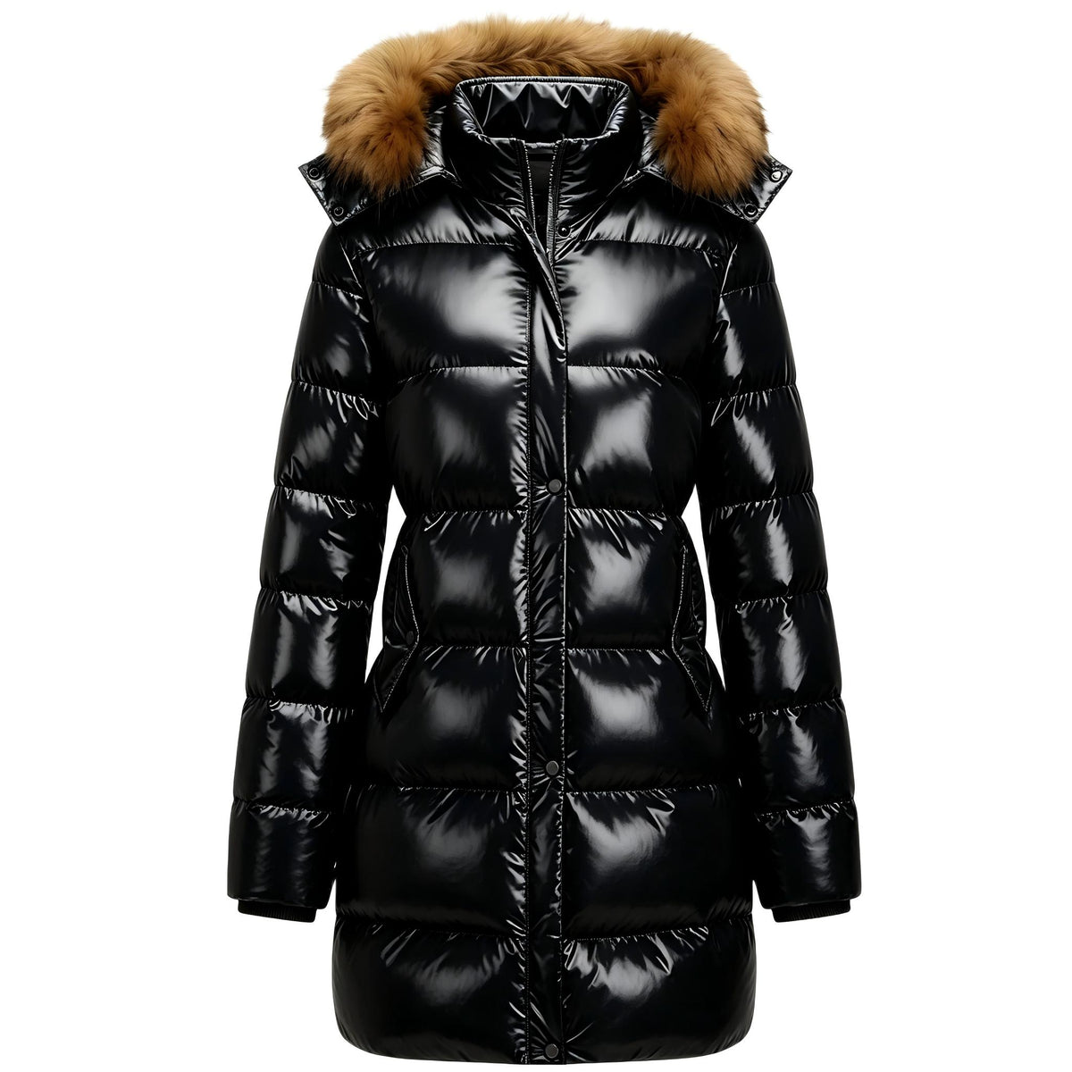 Heting Women's Winter Thickened Long Puffer Coat, Warm Parka Jacket for Cold Weather