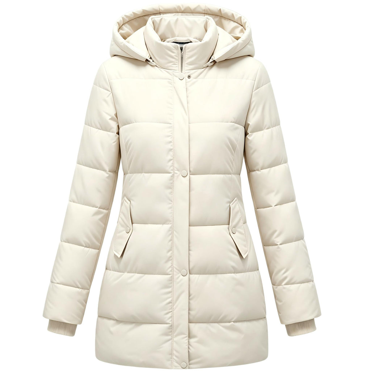 Heting Women's Winter Thicken Puffer Coat, Fashion Long Snow Jacket with Removable Hood | Warm Quilted Parka