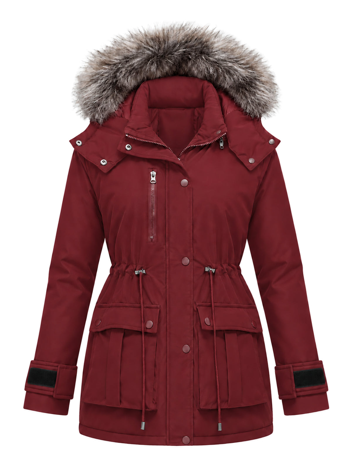 Heting Women's Quilted Winter Coat, Warm Puffer Jacket Thicken Parka with Removable Hood