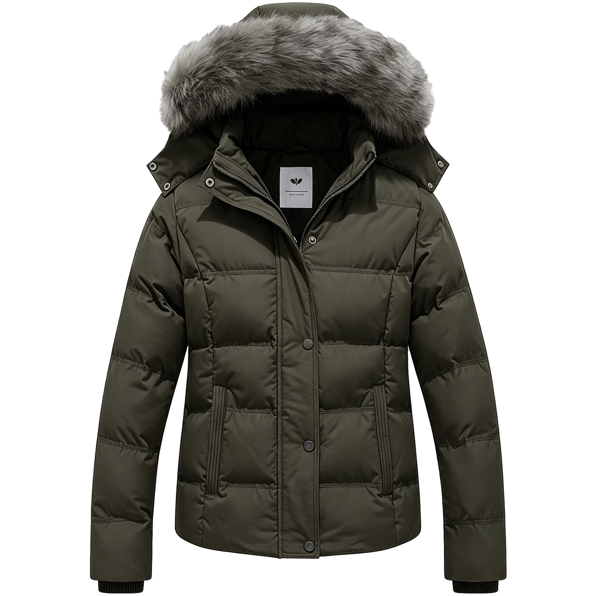 Heting Women's Hooded Warm Winter Coat Quilted Thicken Puffer Jacket with Removable Fur Hood