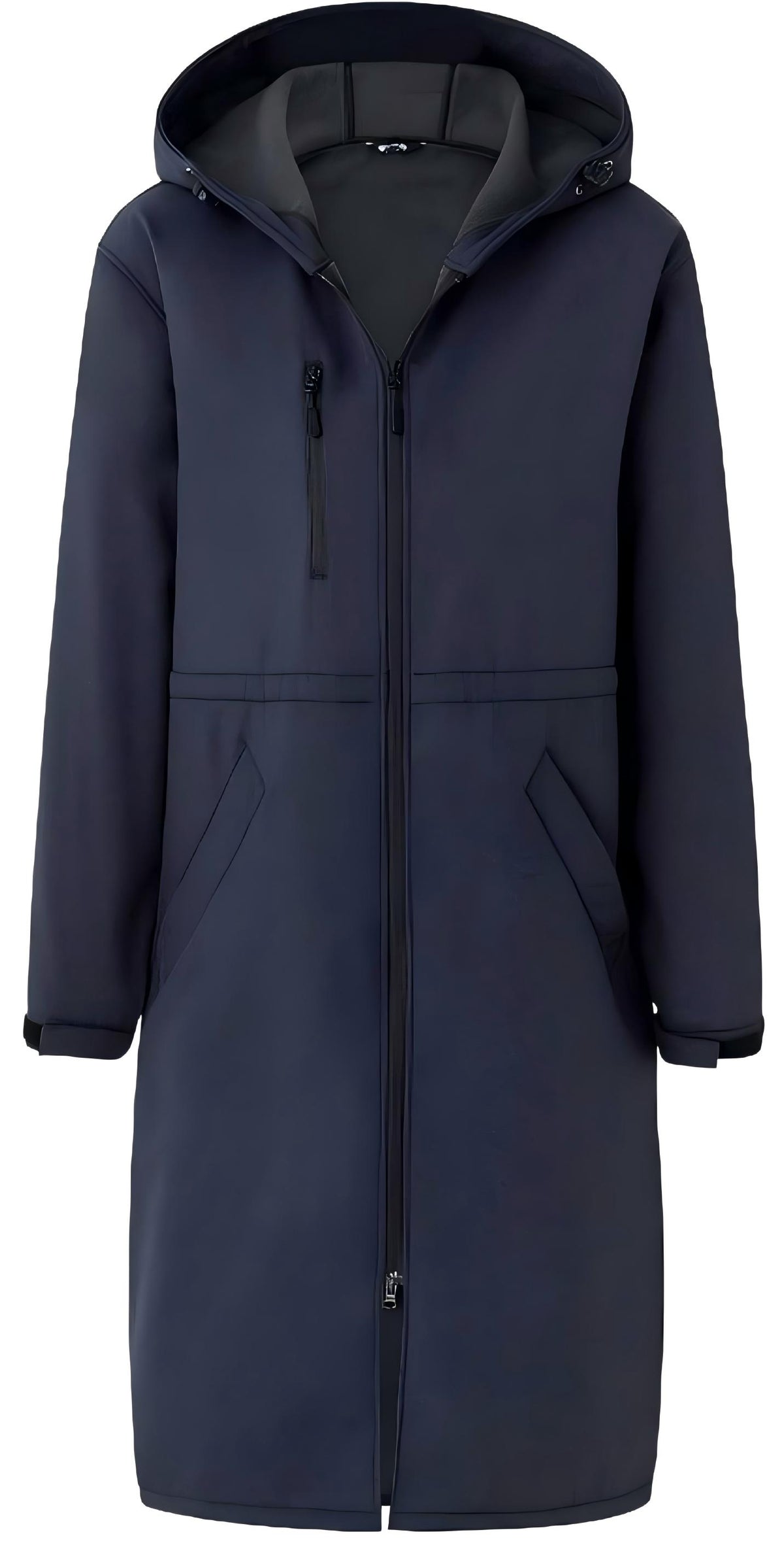 Heting Unisex Waterproof Swim Parka Warm Fleece Lining Long Swim Cover Up Coat for Adult Youth, Windproof Loose Fit with Attached Hood for Swimming Surfing Diving
