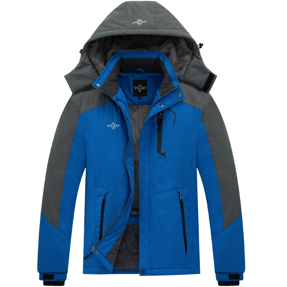Heting Men's Waterproof Ski Jacket | Fleece Lined Winter Snow Coat with Hood for Cold Weather