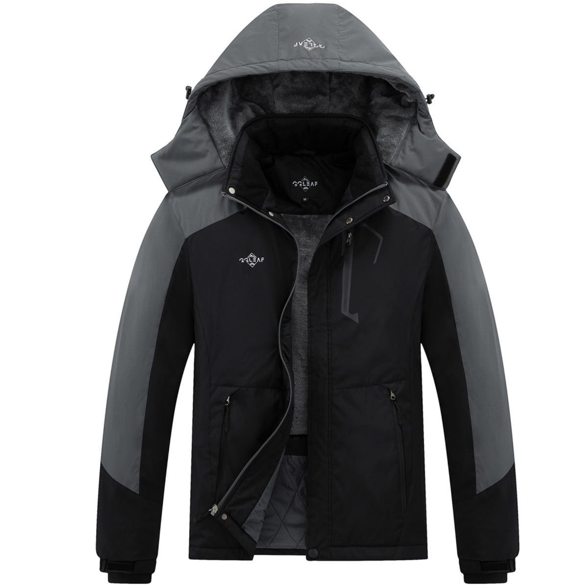 Heting Men's Waterproof Ski Jacket | Fleece Lined Winter Snow Coat with Hood for Cold Weather