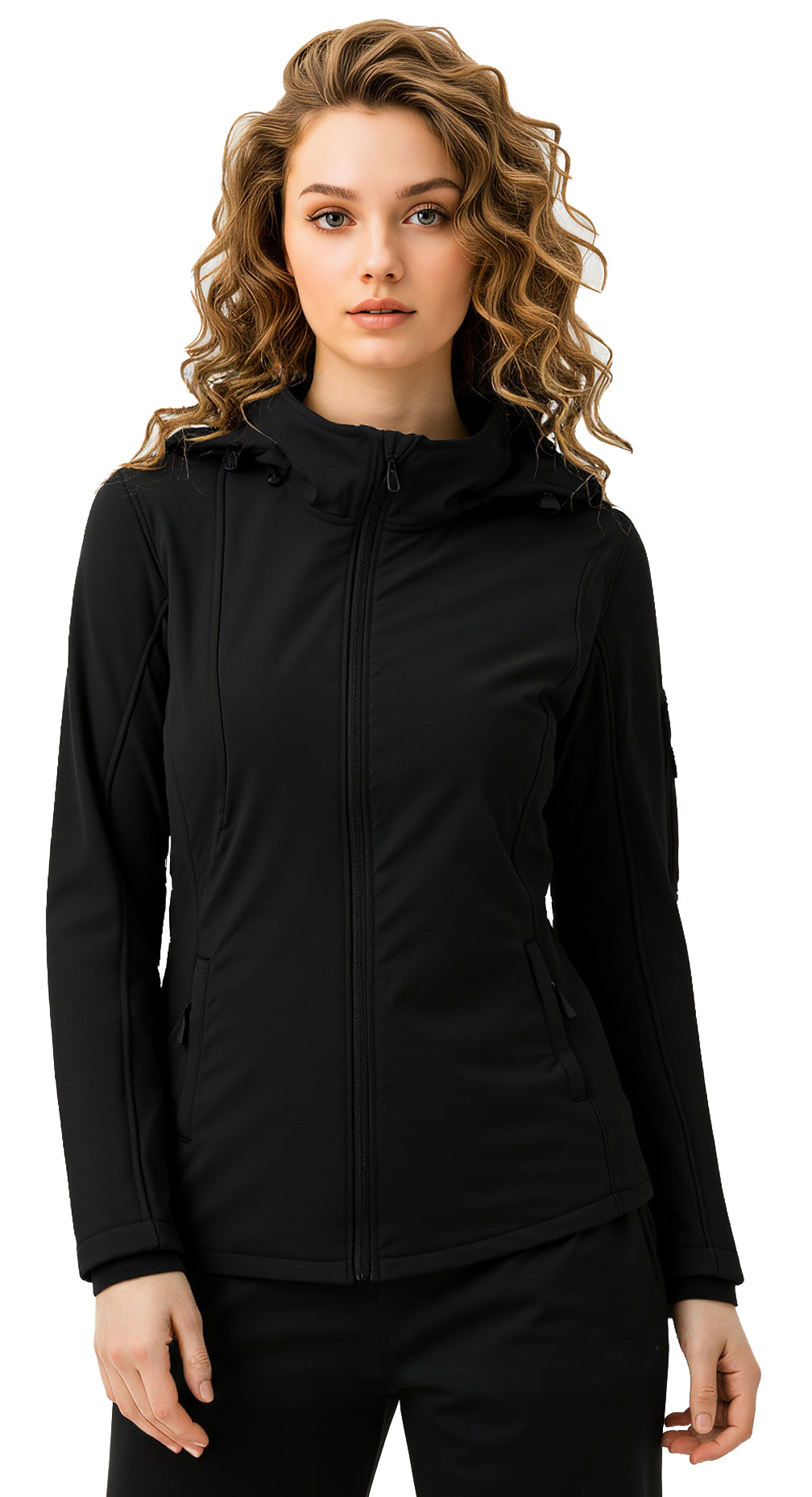 Heting Women’s Waterproof Hooded Softshell Jacket – Lightweight Insulated Windproof Spring Coat for Outdoor Hiking