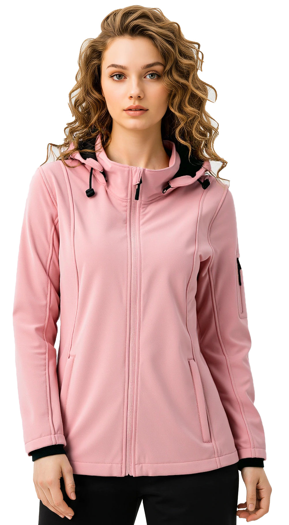 Heting Women’s Waterproof Hooded Softshell Jacket – Lightweight Insulated Windproof Spring Coat for Outdoor Hiking