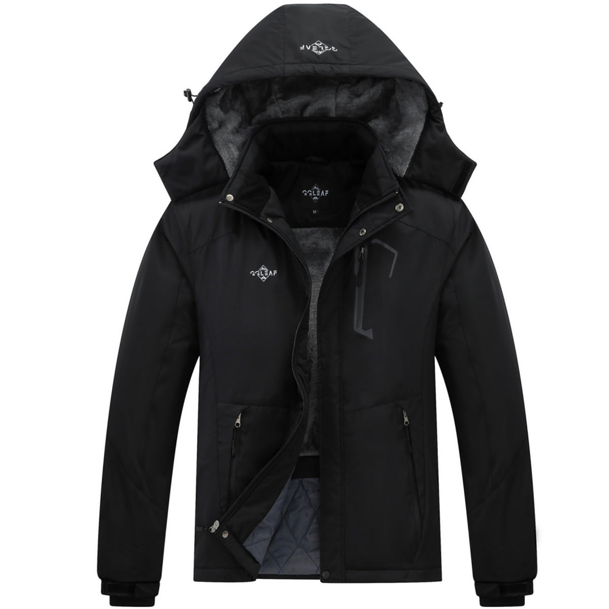 Heting Men's Waterproof Ski Jacket | Fleece Lined Winter Snow Coat with Hood for Cold Weather