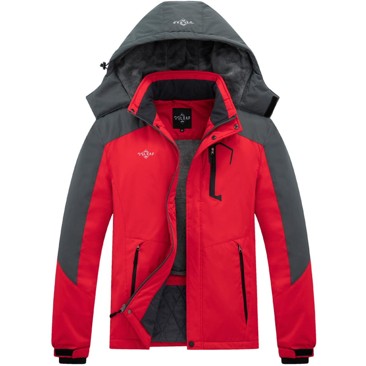 Heting Men's Waterproof Ski Jacket | Fleece Lined Winter Snow Coat with Hood for Cold Weather