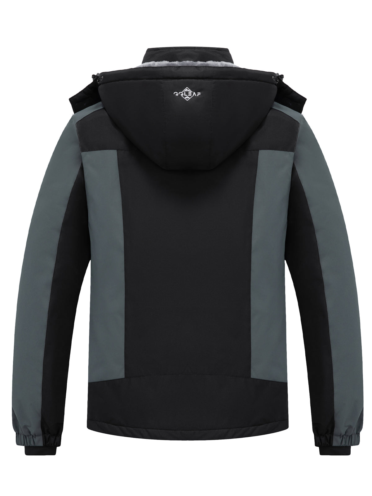 Heting Men's Polar Fleece Climbing Jacket, Softshell Waterproof Breathable Ski Coat, Drawcord Adjustable Hood