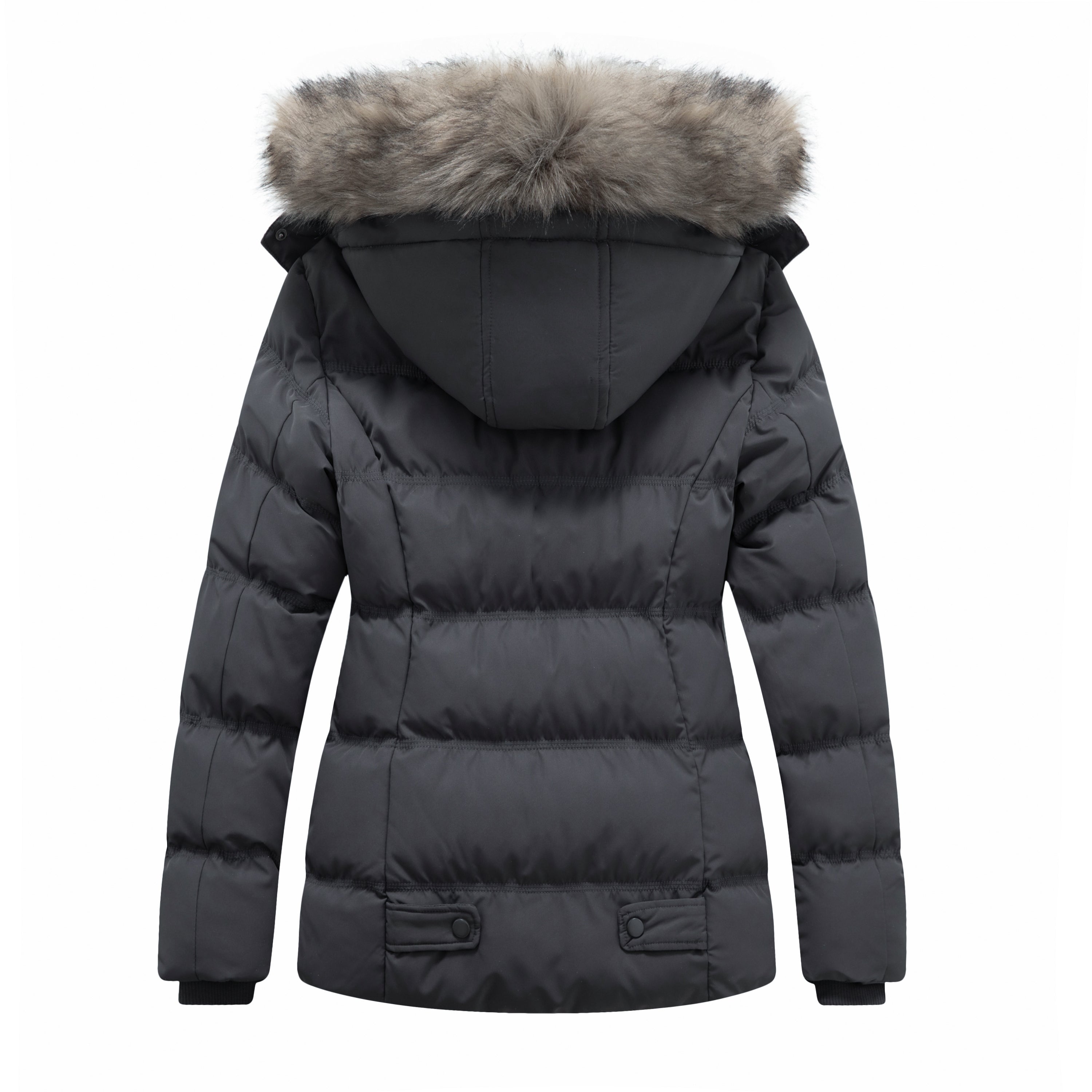 Heting Women's Hooded Warm Winter Coat Quilted Thicken Puffer Jacket with Removable Fur Hood