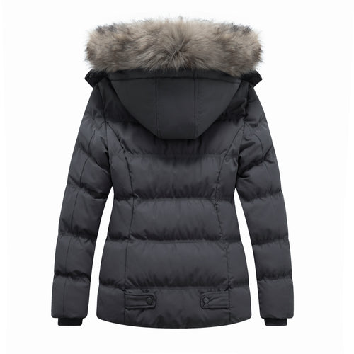 Heting Women's Hooded Warm Winter Coat Quilted Thicken Puffer Jacket with Removable Fur Hood