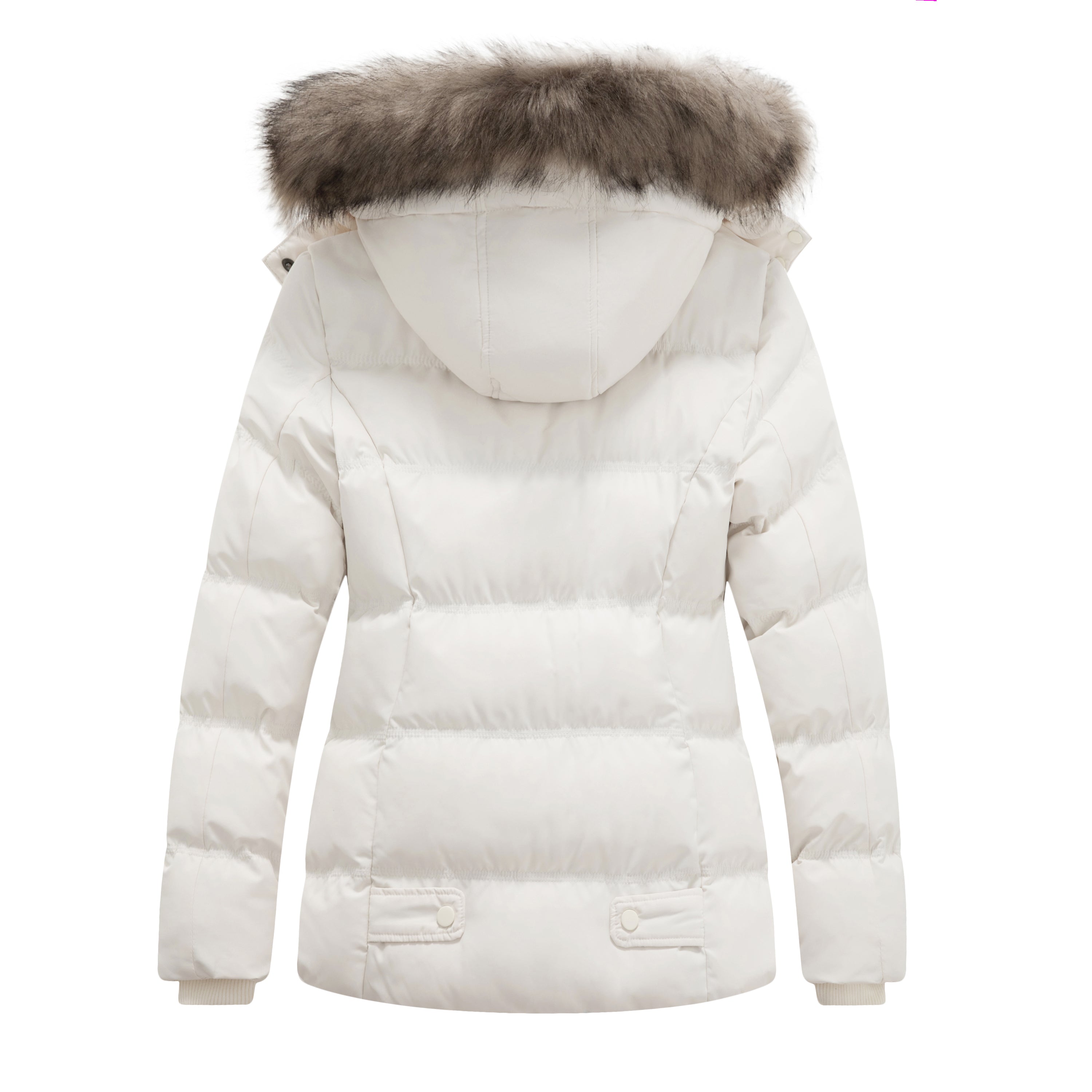 Heting Women's Hooded Warm Winter Coat Quilted Thicken Puffer Jacket with Removable Fur Hood