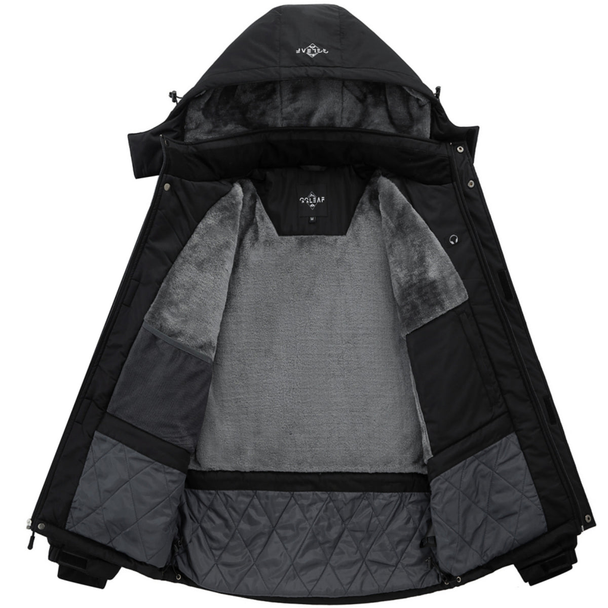 Heting Men's Waterproof Ski Jacket | Fleece Lined Winter Snow Coat with Hood for Cold Weather