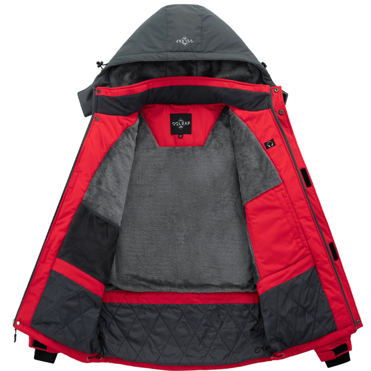 Heting Men's Waterproof Ski Jacket | Fleece Lined Winter Snow Coat with Hood for Cold Weather