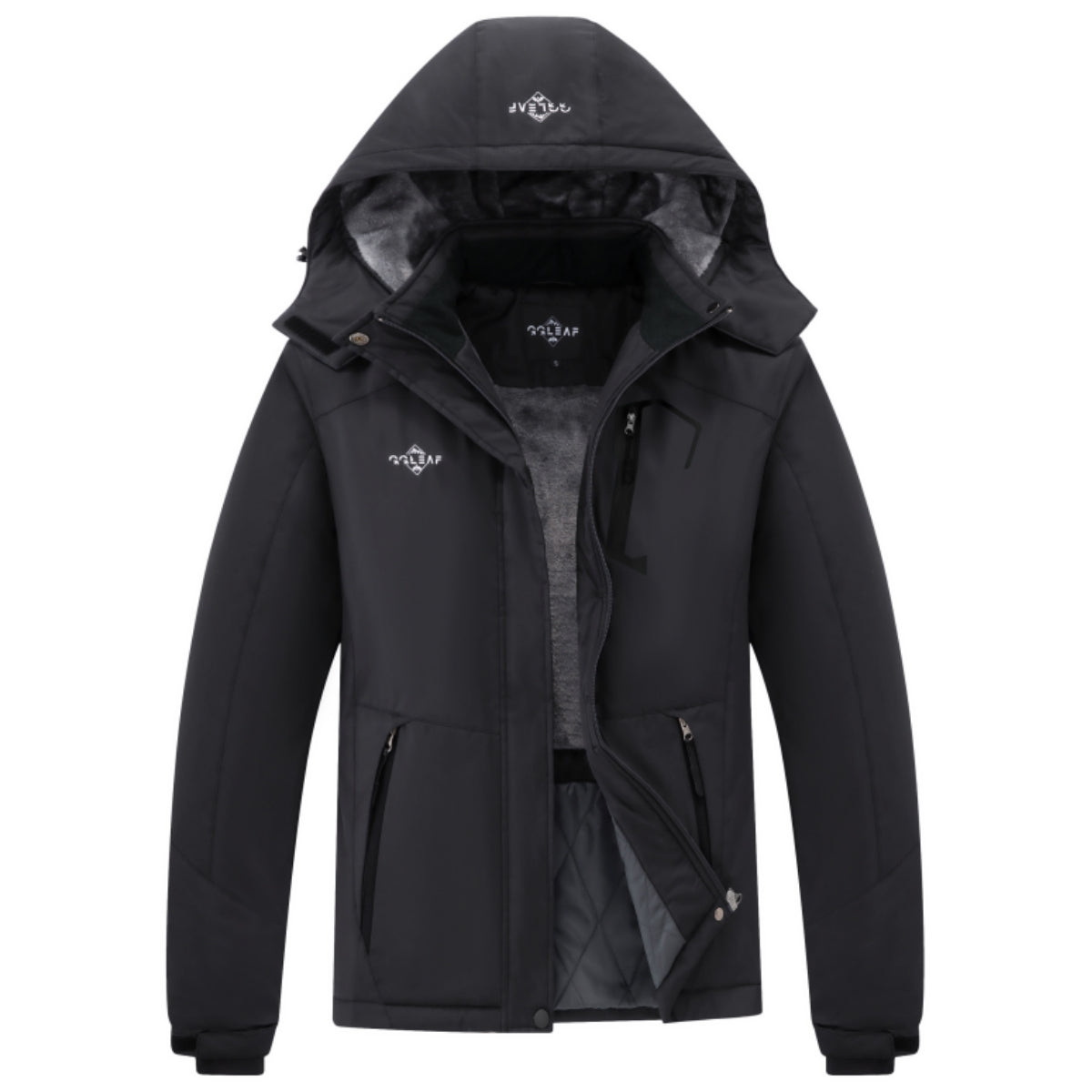 Heting Women's Waterproof Ski Jacket, 3000mm Waterproof, Removable Hood, Windproof Fleece Lined Winter Coat