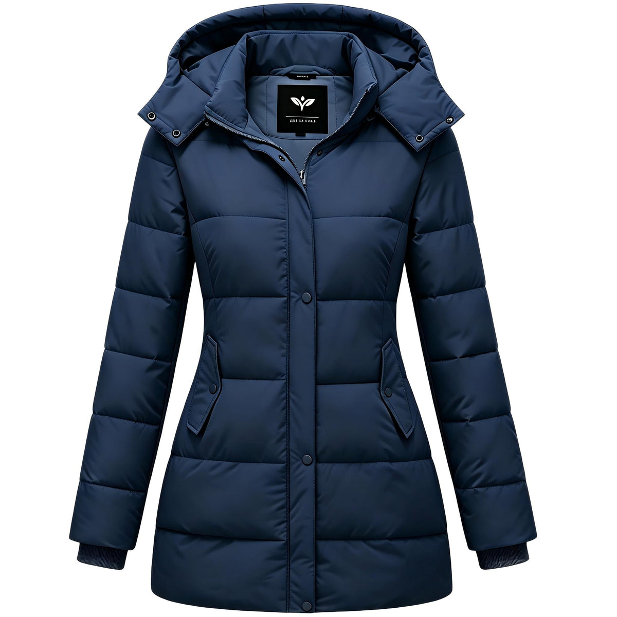Heting Women's Winter Thicken Puffer Coat, Fashion Long Snow Jacket with Removable Hood | Warm Quilted Parka