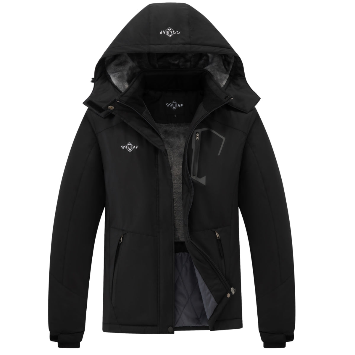 Heting Women's Waterproof Ski Jacket, 3000mm Waterproof, Removable Hood, Windproof Fleece Lined Winter Coat